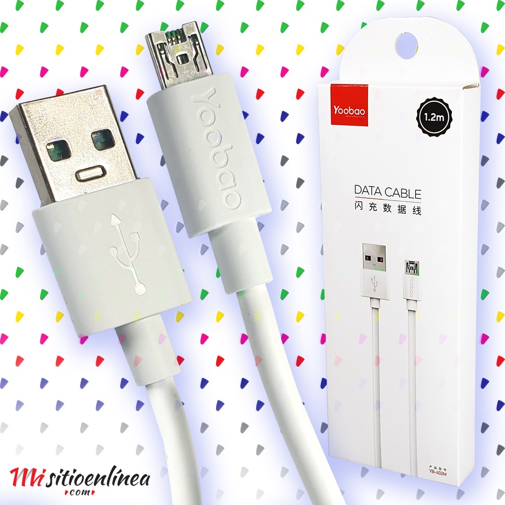 Cable Micro Usb Carga Rápida Datos Yoobao Yb-402M Blanco