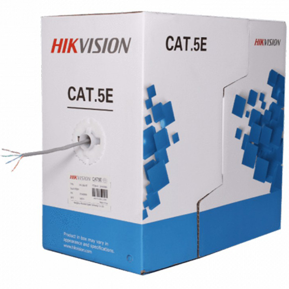 Cable de Red CAT 5E 100% Cobre x 1 Metro HIKVISION