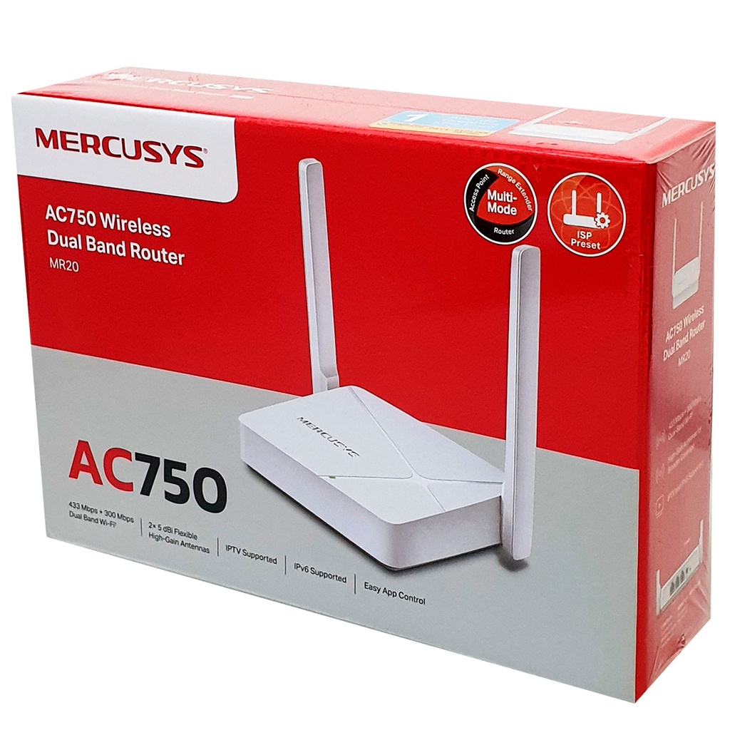 Router 2 Antenas MR20 Mercusys