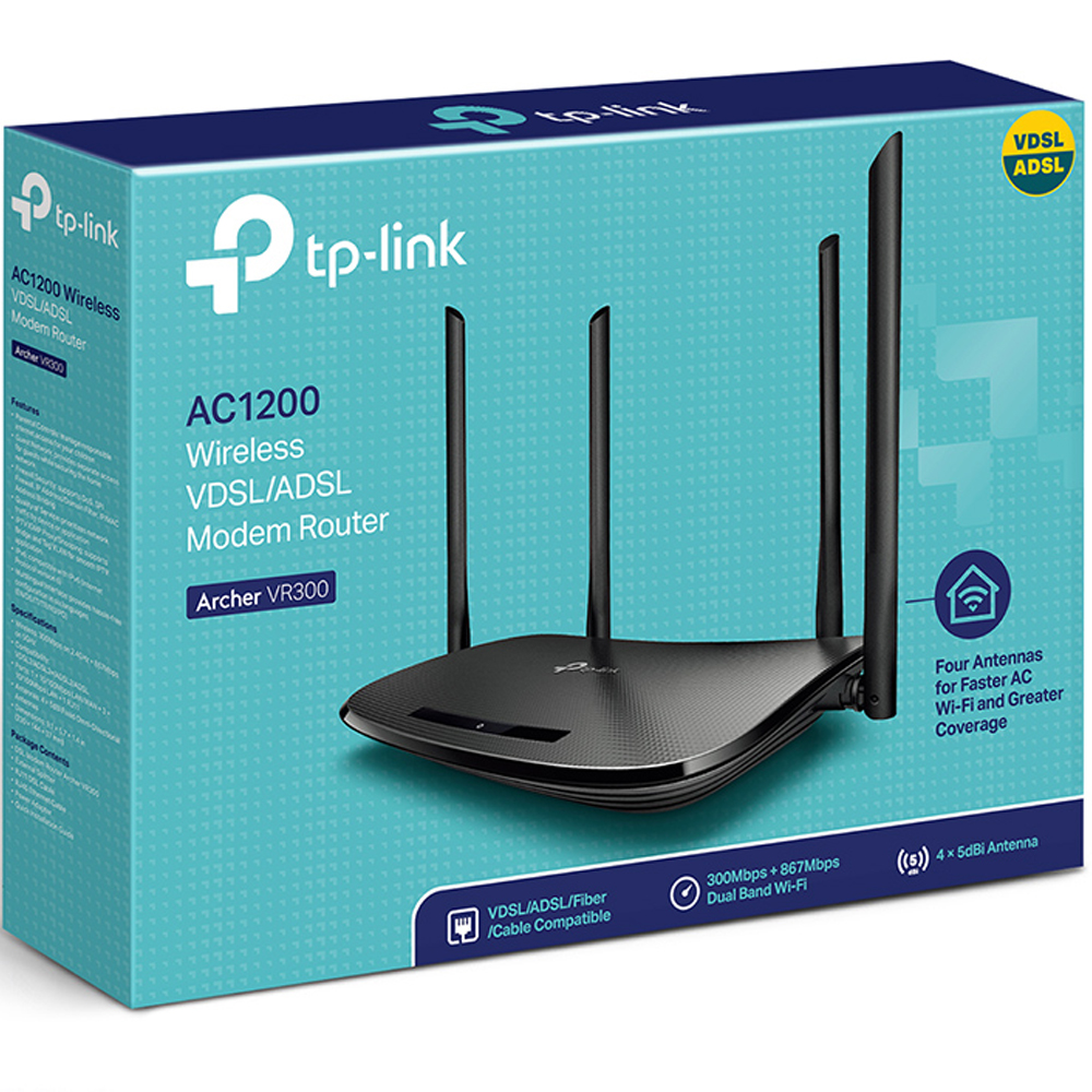 Modem Router AC1200 VR300 4 Antenas para CANTV (Usado) 