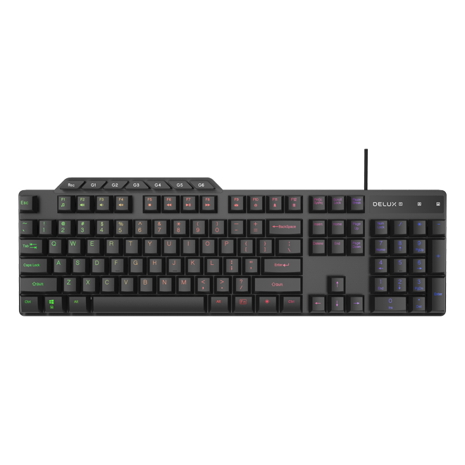 Teclado Gaming Delux K9800U RGB USB Negro