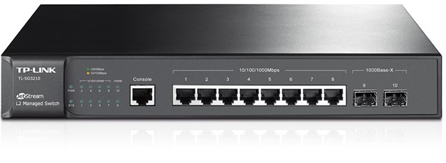 Switch Inteligente JetStream 8 puertos Gigabit + 2 SFP tp-link SG3210