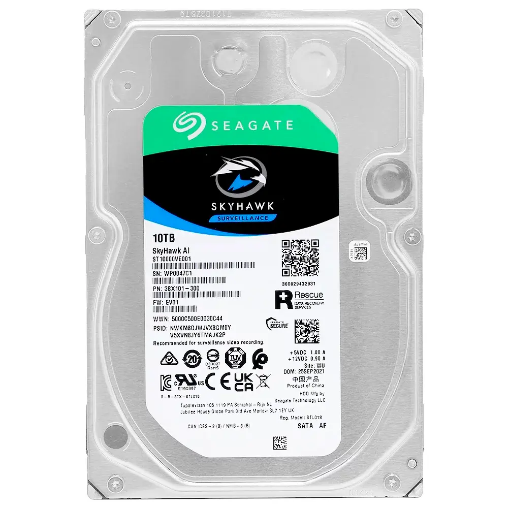 Disco Duro HDD SKYHAWK AI 10TB Sata III para DVR SEAGATE