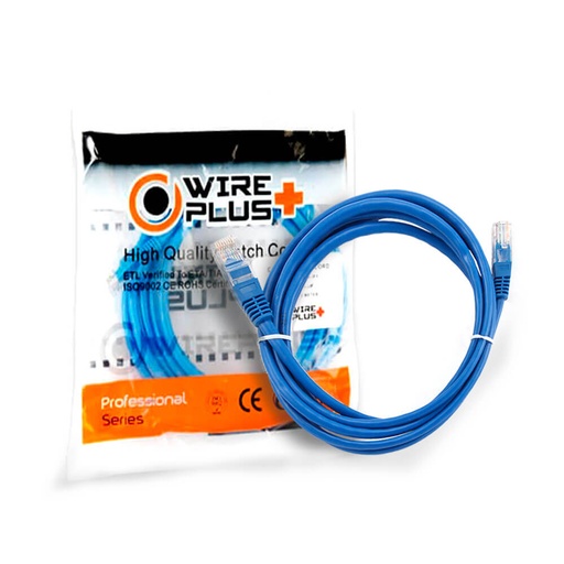 [WP-PC-C6-2BLUE] Patch Cord CAT 6 2M WIREPLUS