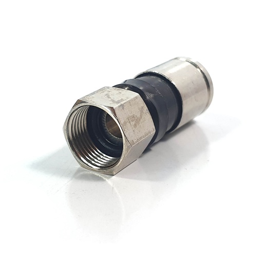 Conector RG6 a Compresion para Cable Coaxial TV