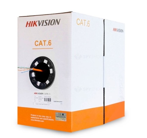 [DS-1LN6-UU] Bobina Cable de Red UTP Naranja 305 Metros CAT6 100% Cobre HIKVISION