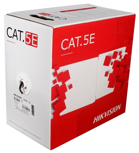 Cable de Red CAT 5E 100% Cobre Gris x 1 Metro HIKVISION 